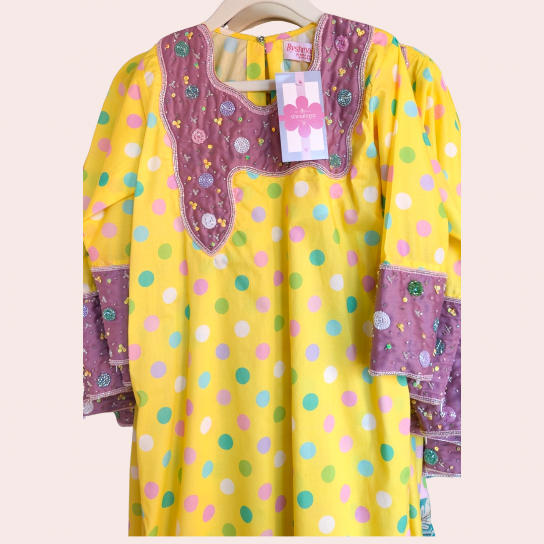 Yellow Teela Jalabya