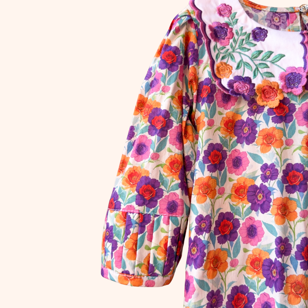 Floral collar dress