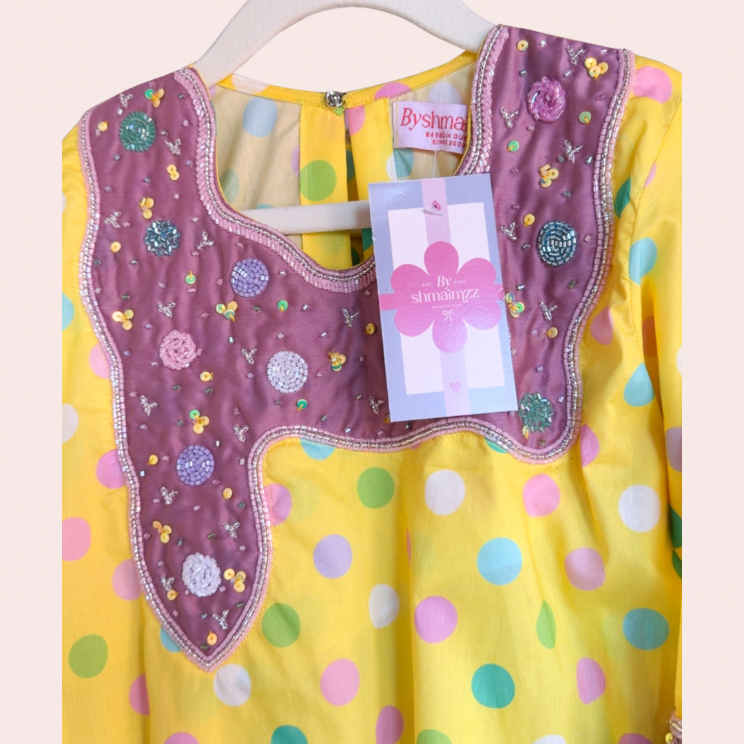 Yellow Teela Jalabya