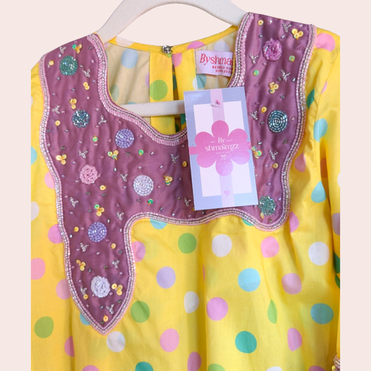 Yellow Teela Jalabya