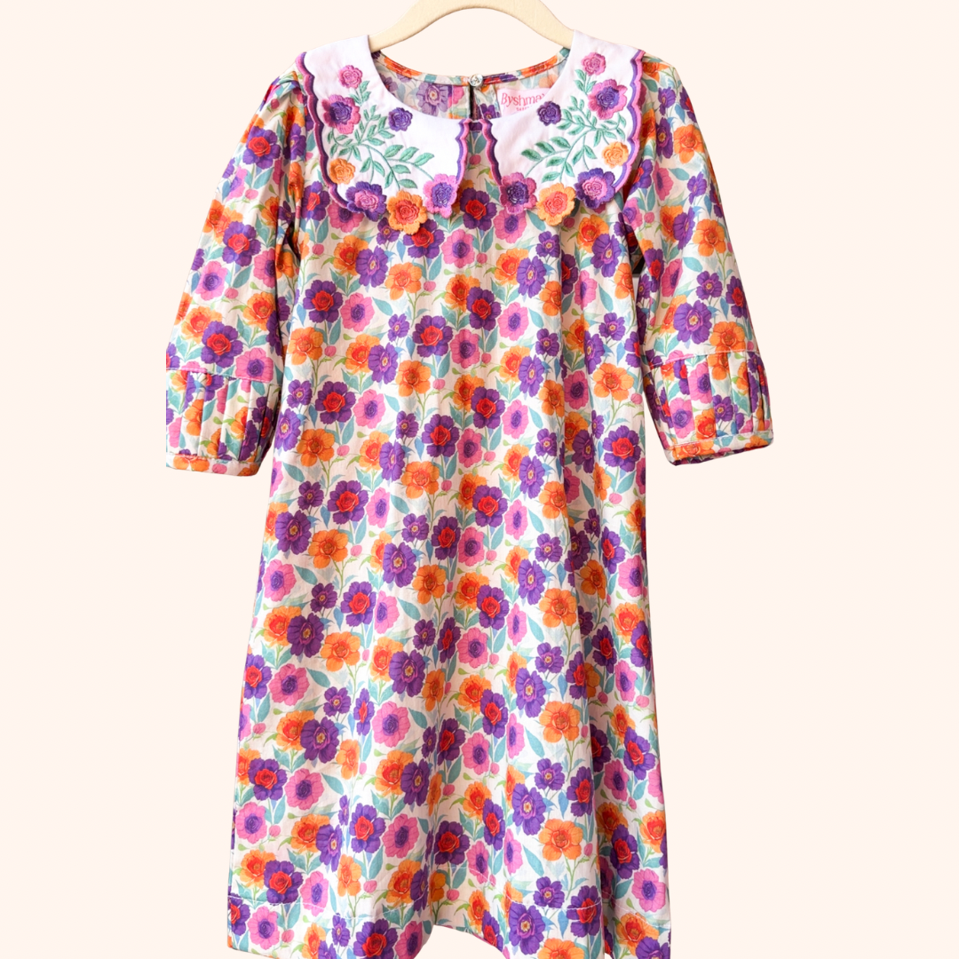 Floral collar dress