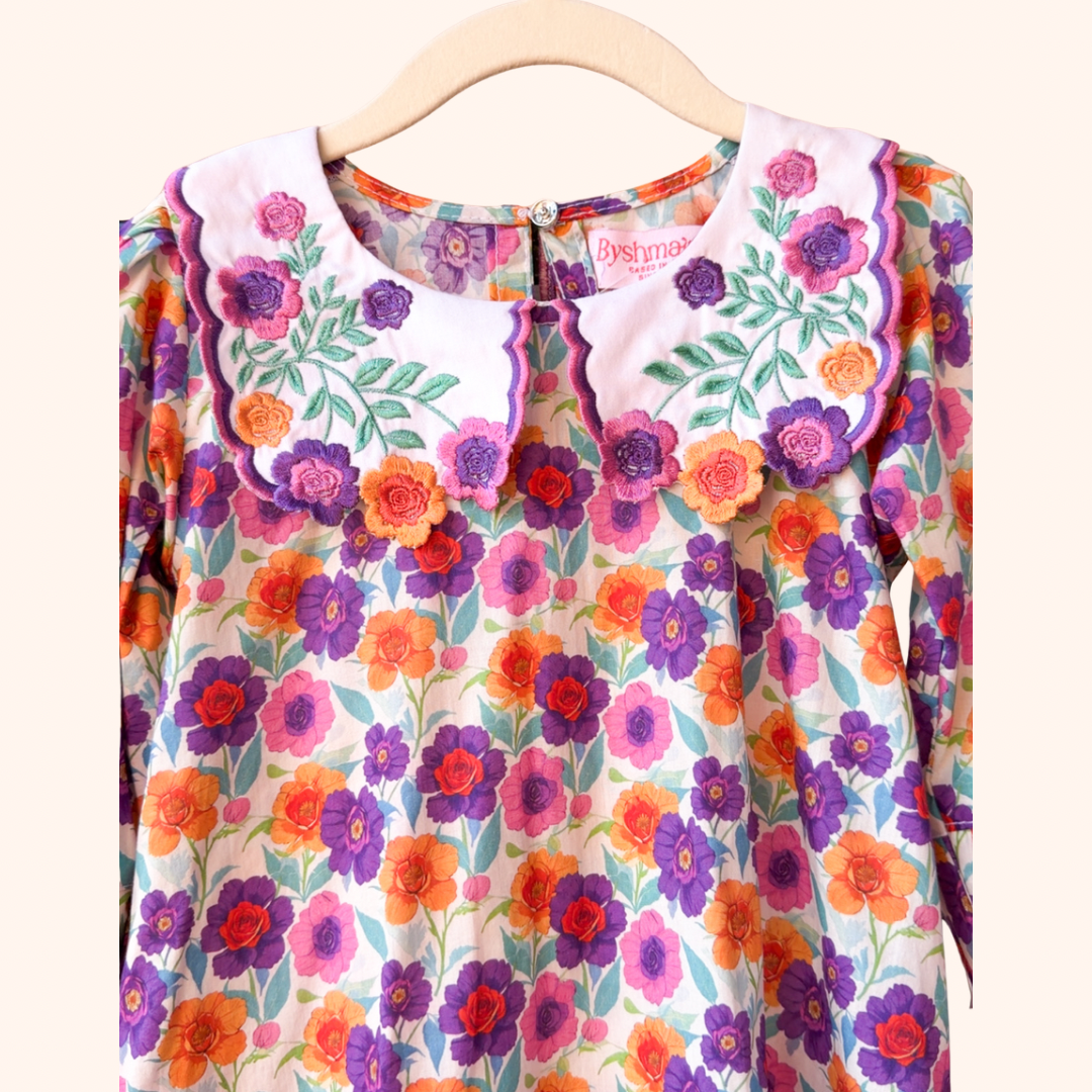 Floral collar dress